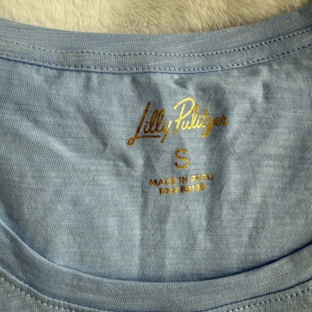 NWT Lilly Pulitzer Etta Scoop-Neck - Jacaranda Blue - Picture 2 of 5